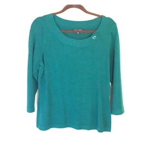 3/4 sleeves cotton cashmere sweater